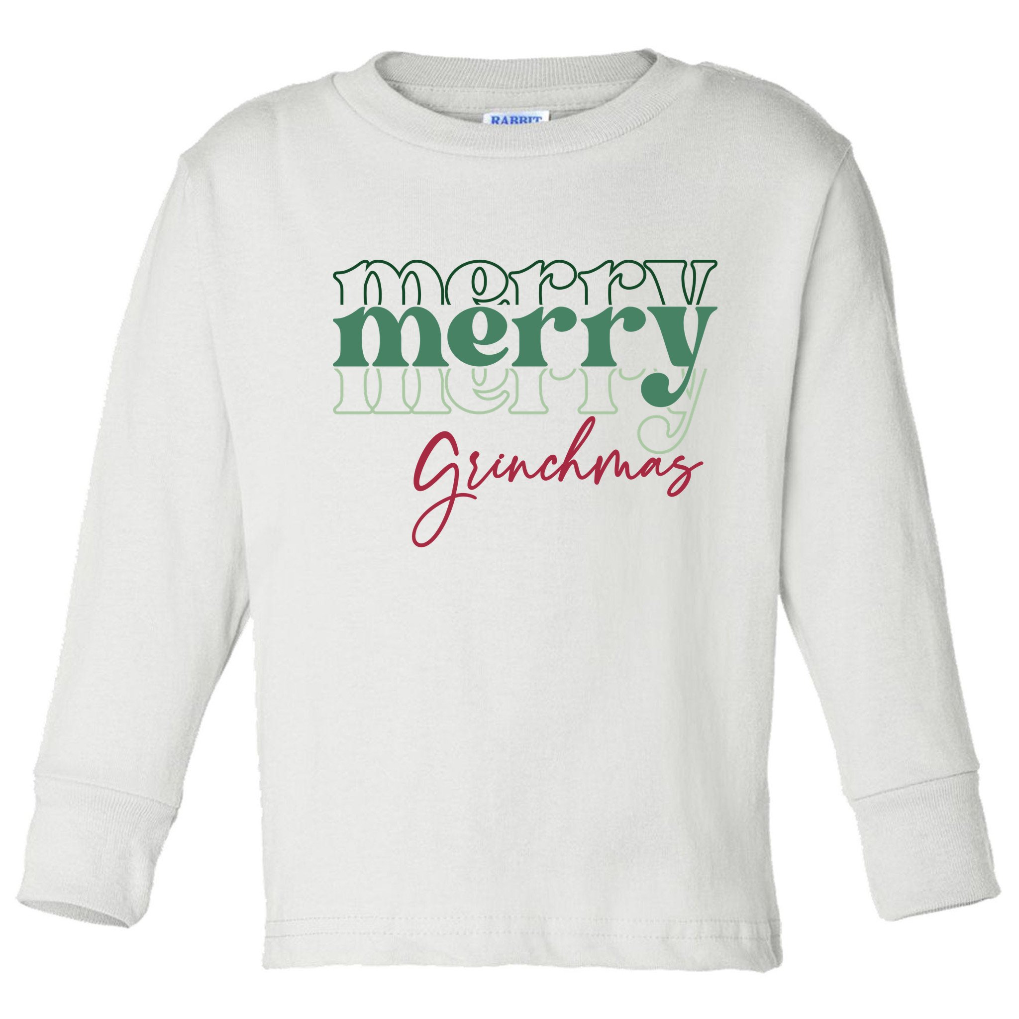 Merry Grinchmas Super Cute Christmas Toddler Long Sleeve Shirt