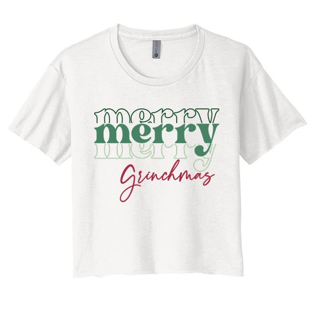 Merry Grinchmas Super Cute Christmas Crop Top