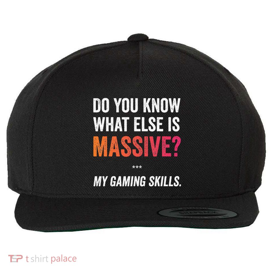 Massive Gaming Skills Meme Gamers Humor Funny Gamer Wool Snapback Cap