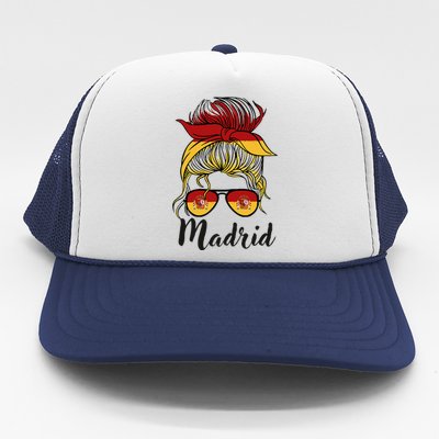 Madrid Girl Spanish Flag Spain Trucker Hat