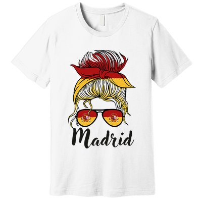 Madrid Girl Spanish Flag Spain Premium T-Shirt