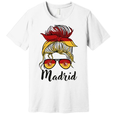 Madrid Girl Spanish Flag Spain Premium T-Shirt