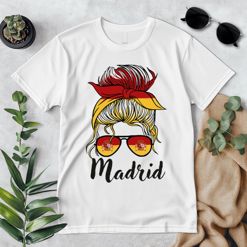 Madrid Girl Spanish Flag Spain Premium T-Shirt