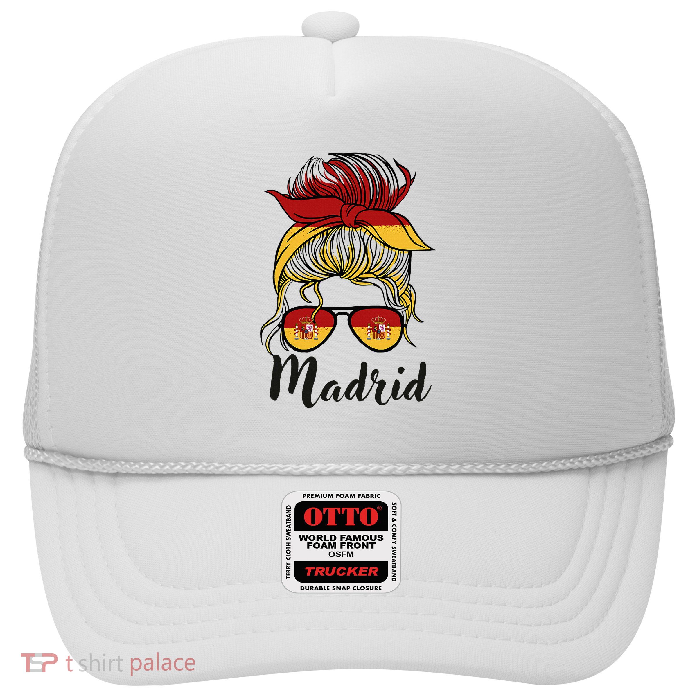 Madrid Girl Spanish Flag Spain Trucker Hat