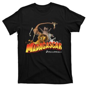 Madagascar Group Shot Classic Movie Logo T-Shirt