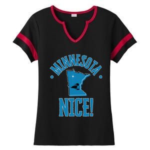 Minnesota Gift Souvenir With Loon Frit Ladies Halftime Notch Neck Tee