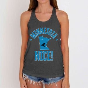 Minnesota Gift Souvenir With Loon Frit Women's Knotted Racerback Tank