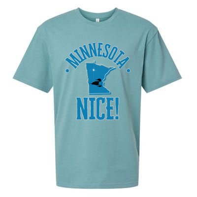 Minnesota Gift Souvenir With Loon Frit Sueded Cloud Jersey T-Shirt