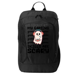 My Gaming Skills Are Scary Cute Game Player Ghost Halloween Gift City Backpack