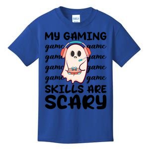 My Gaming Skills Are Scary Cute Game Player Ghost Halloween Gift Kids T-Shirt