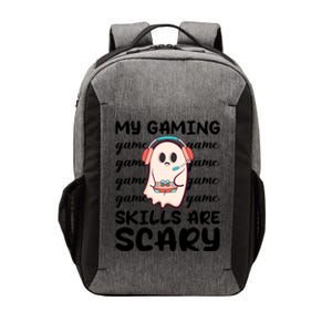 My Gaming Skills Are Scary Cute Game Player Ghost Halloween Gift Vector Backpack