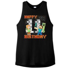 Group Shot 11th Birthday Ladies PosiCharge Tri-Blend Wicking Tank