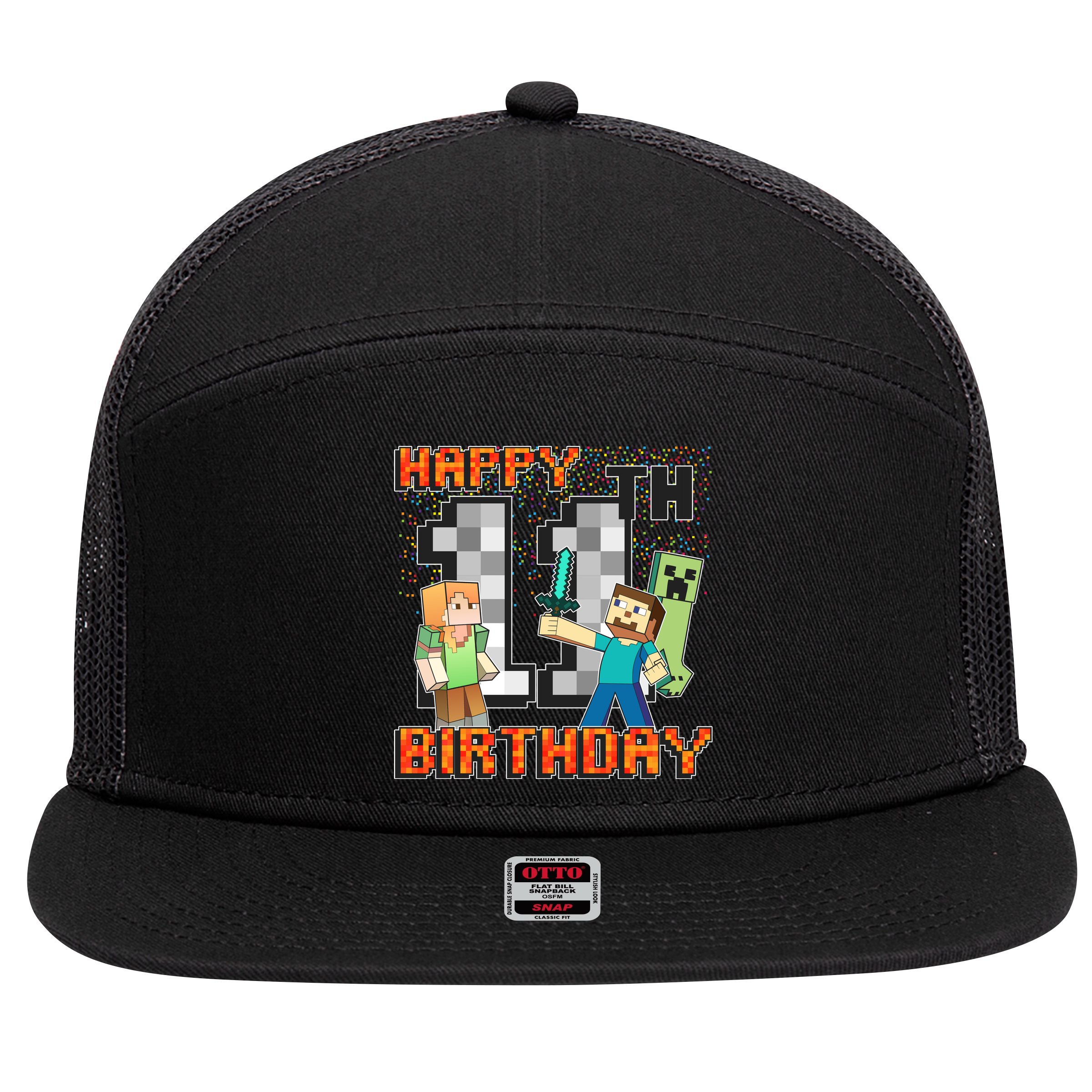 Group Shot 11th Birthday 7 Panel Mesh Trucker Snapback Hat