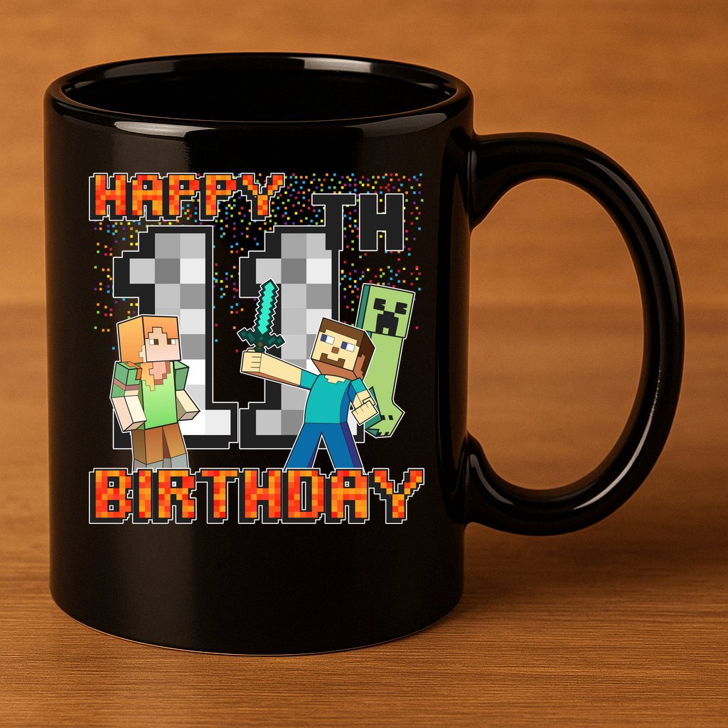 Group Shot 11th Birthday 11oz C Handle Ceramic Mug