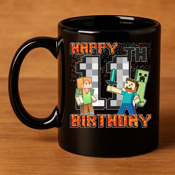 Group Shot 11th Birthday 11oz C Handle Ceramic Mug