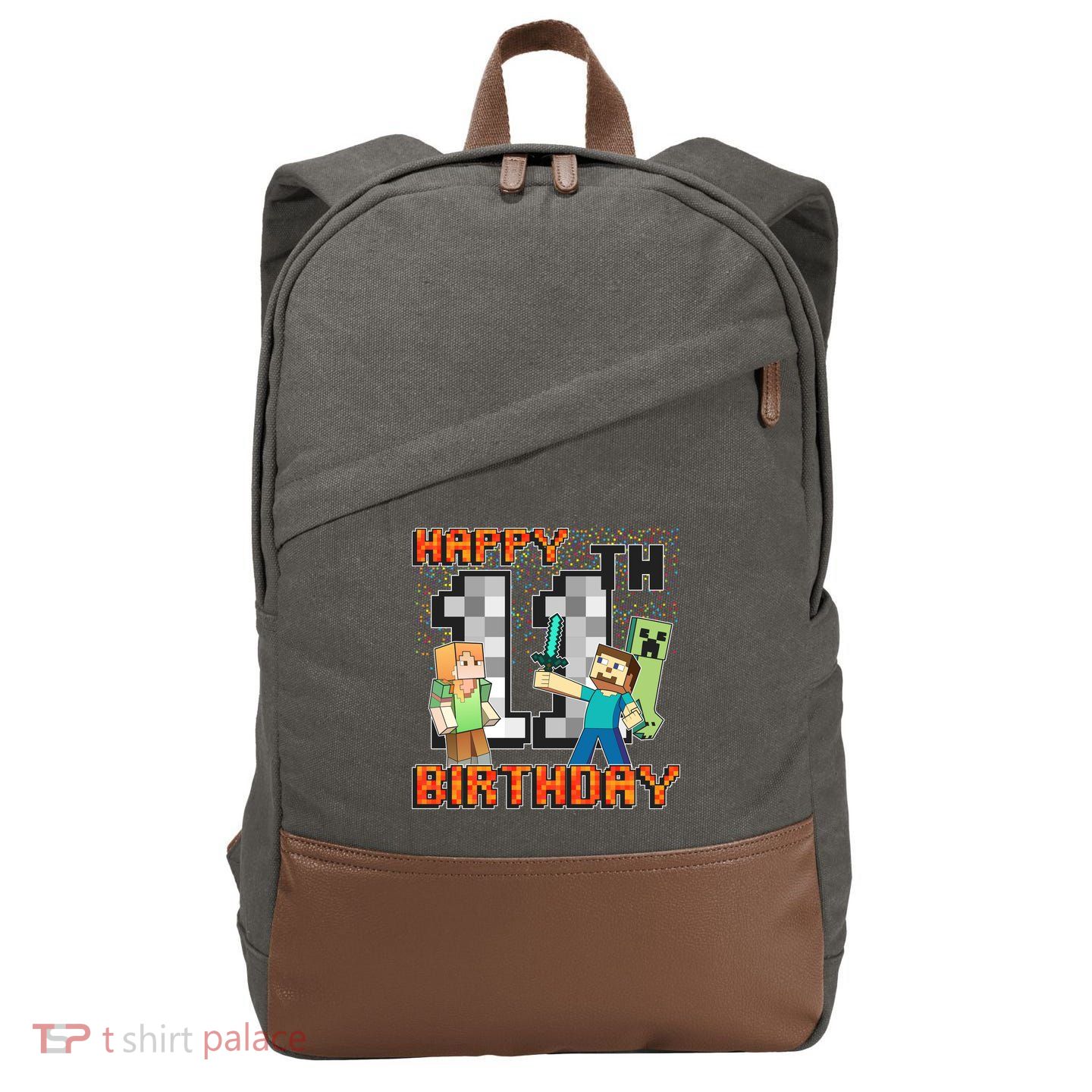 Group Shot 11th Birthday Cotton Canvas Backpack
