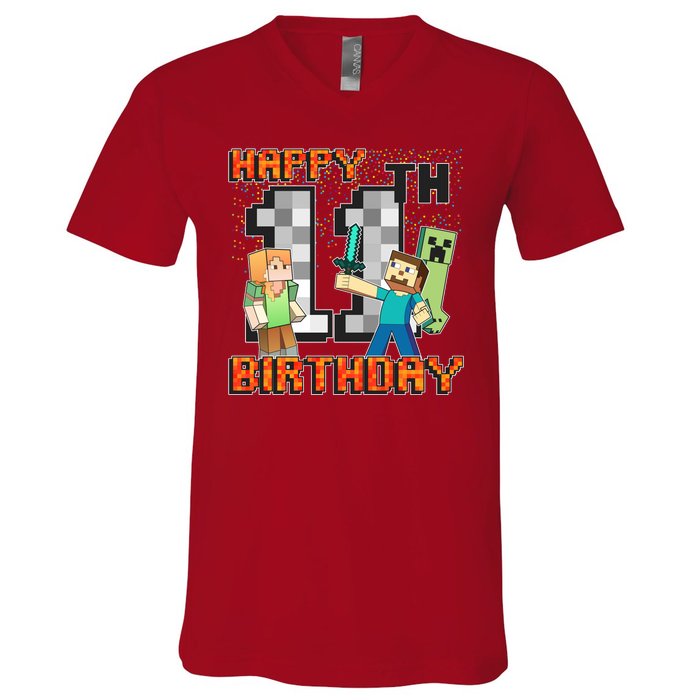 Group Shot 11th Birthday V-Neck T-Shirt