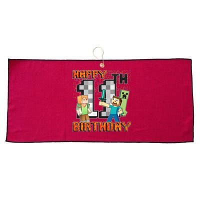 Group Shot 11th Birthday Large Microfiber Waffle Golf Towel