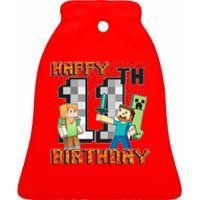 Group Shot 11th Birthday Ceramic Bell Ornament