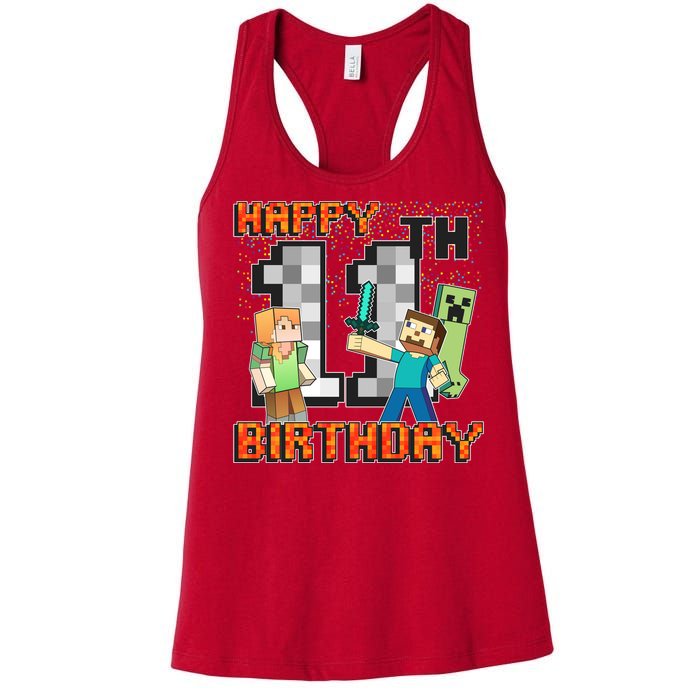 Group Shot 11th Birthday Women's Racerback Tank