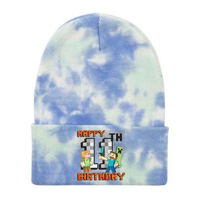 Group Shot 11th Birthday Tie Dye 12in Knit Beanie