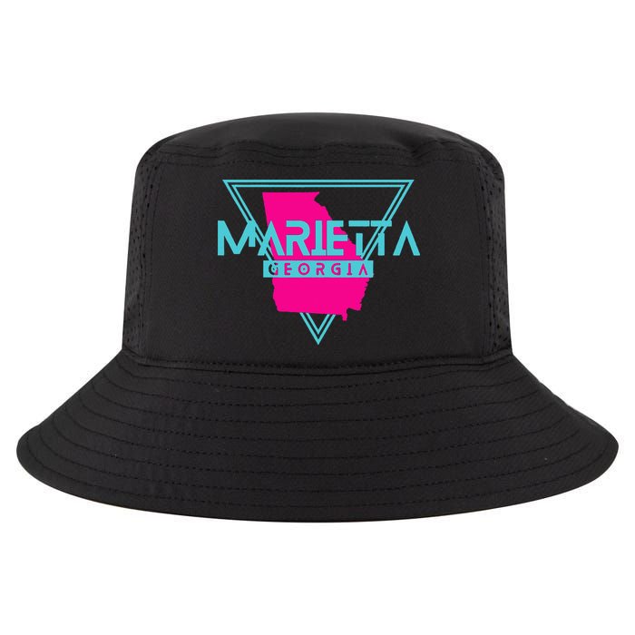 Marietta Georgia Souvenir Ga Retro Triangle Cool Comfort Performance Bucket Hat