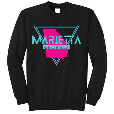 Marietta Georgia Souvenir Ga Retro Triangle Sweatshirt