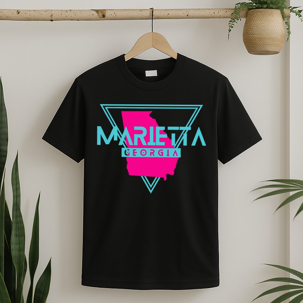 Marietta Georgia Souvenir Ga Retro Triangle T-Shirt