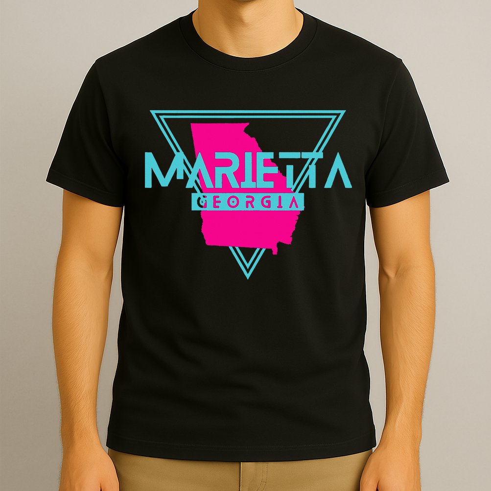 Marietta Georgia Souvenir Ga Retro Triangle T-Shirt