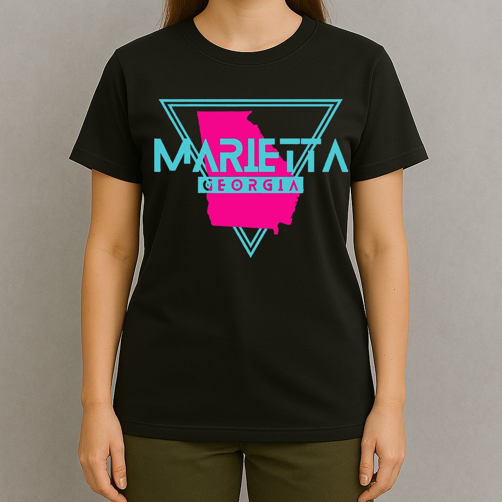 Marietta Georgia Souvenir Ga Retro Triangle T-Shirt