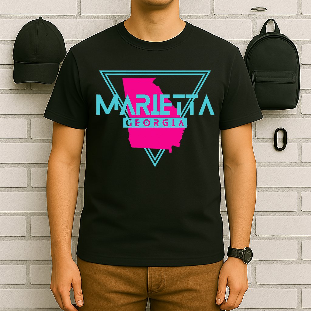 Marietta Georgia Souvenir Ga Retro Triangle T-Shirt