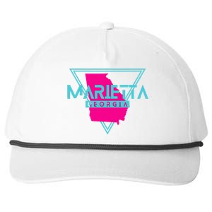 Marietta Georgia Souvenir Ga Retro Triangle Snapback Five-Panel Rope Hat