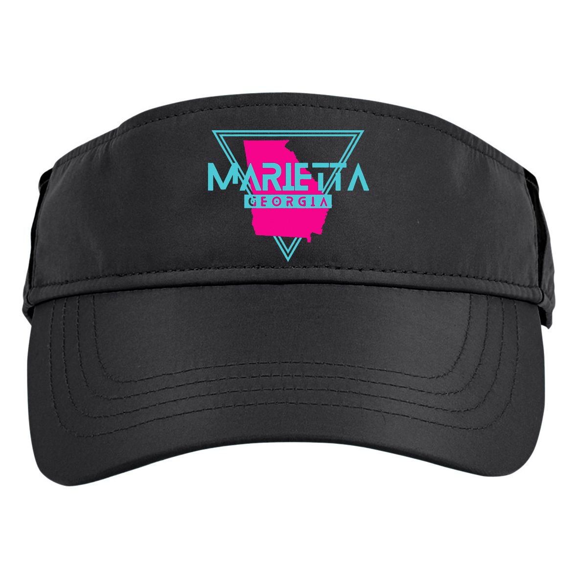 Marietta Georgia Souvenir Ga Retro Triangle Adult Drive Performance Visor