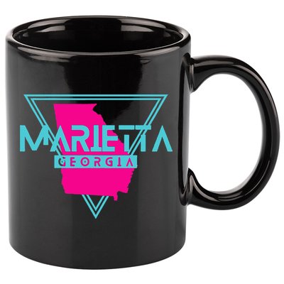 Marietta Georgia Souvenir Ga Retro Triangle 11oz C Handle Ceramic Mug