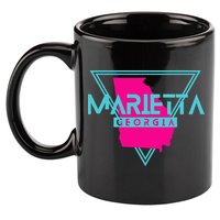 Marietta Georgia Souvenir Ga Retro Triangle 11oz C Handle Ceramic Mug