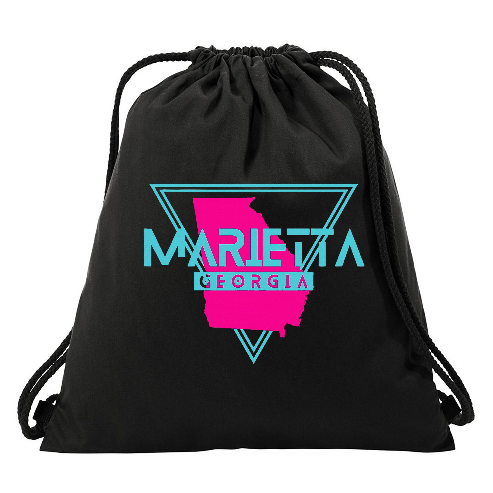 Marietta Georgia Souvenir Ga Retro Triangle Drawstring Bag