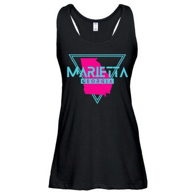 Marietta Georgia Souvenir Ga Retro Triangle Ladies Essential Flowy Tank