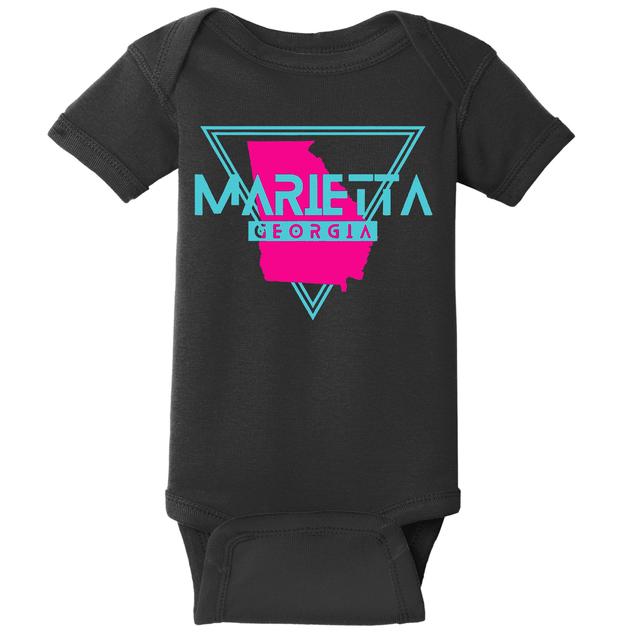 Marietta Georgia Souvenir Ga Retro Triangle Baby Bodysuit