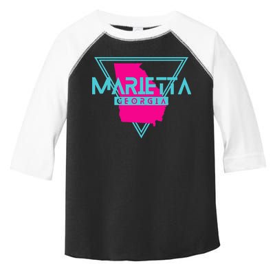 Marietta Georgia Souvenir Ga Retro Triangle Toddler Fine Jersey T-Shirt