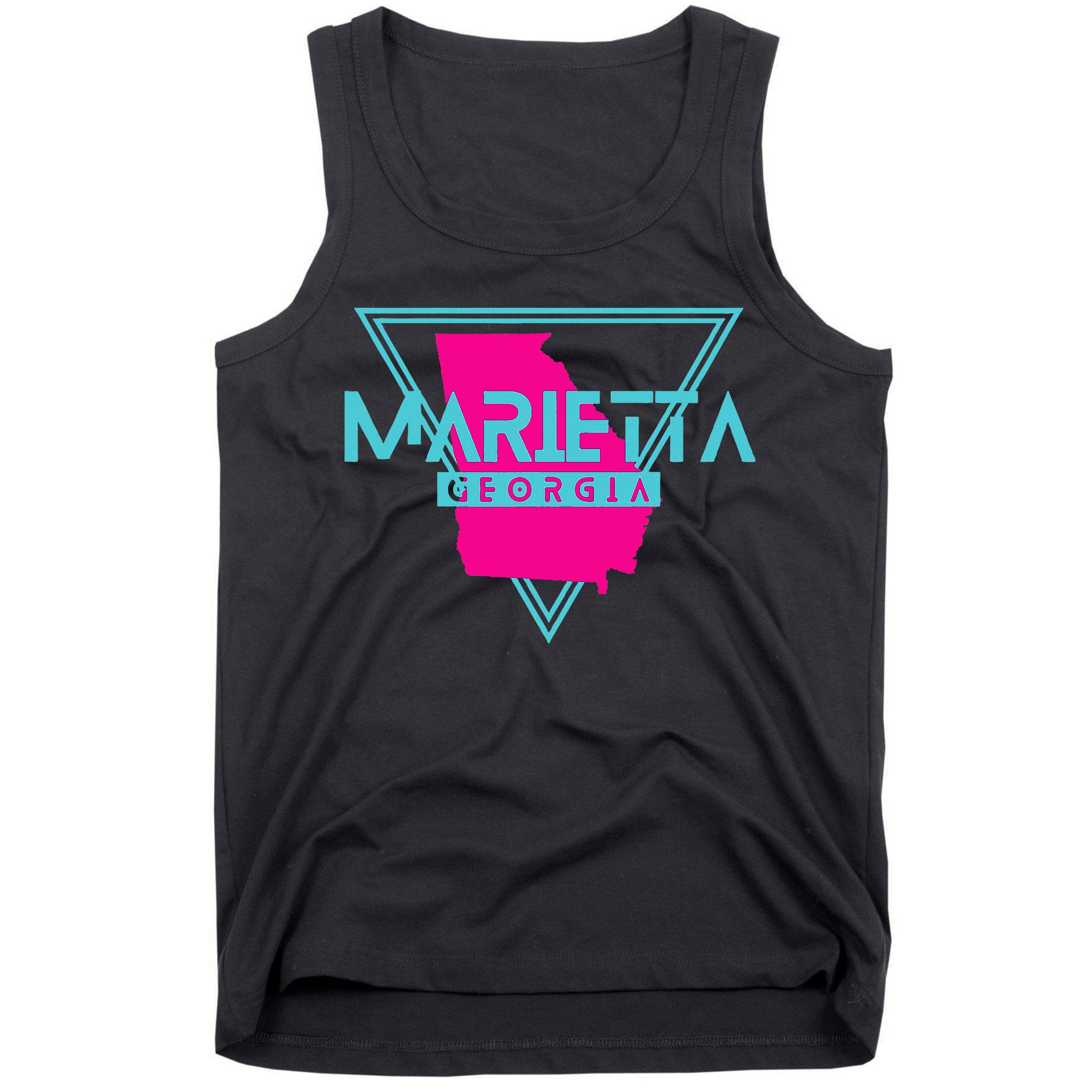 Marietta Georgia Souvenir Ga Retro Triangle Tank Top