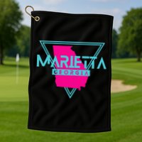 Marietta Georgia Souvenir Ga Retro Triangle Golf Towel