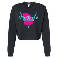 Marietta Georgia Souvenir Ga Retro Triangle Cropped Pullover Crew