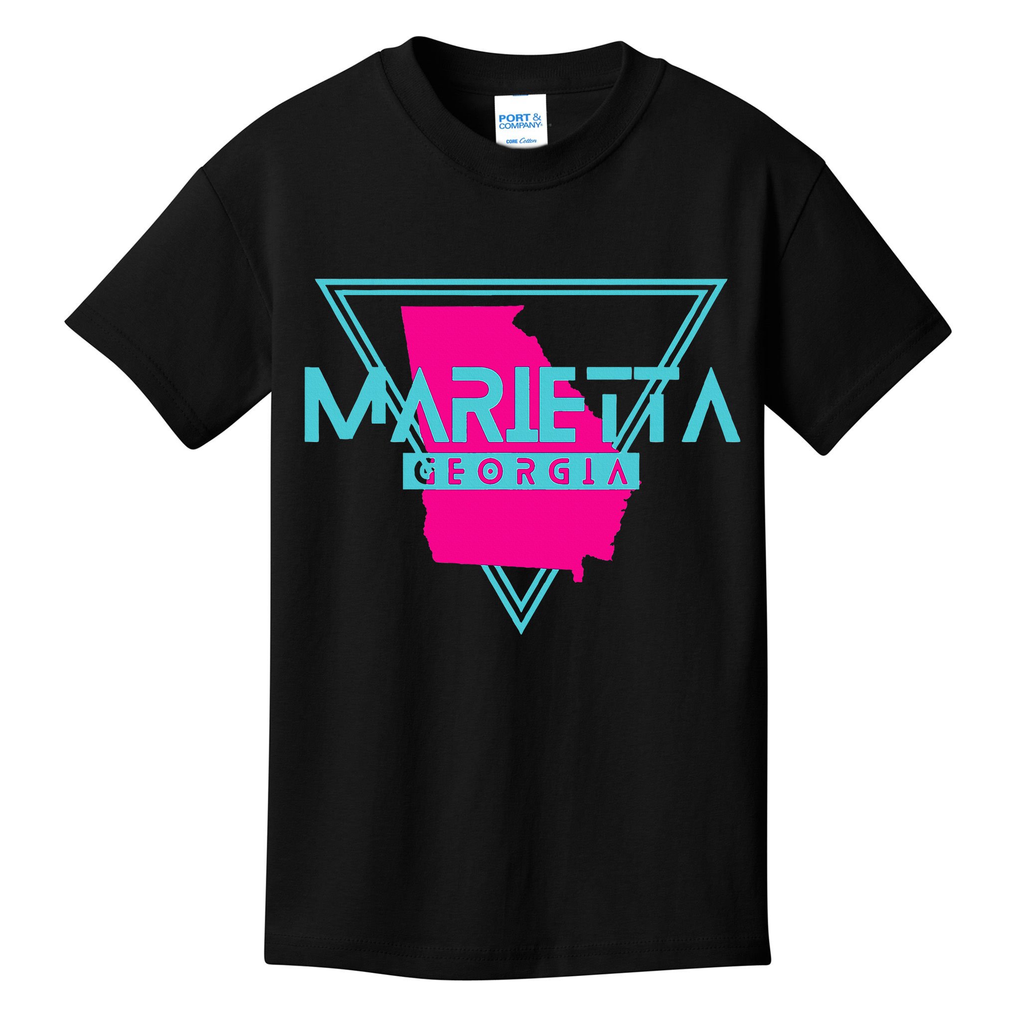 Marietta Georgia Souvenir Ga Retro Triangle Kids T-Shirt