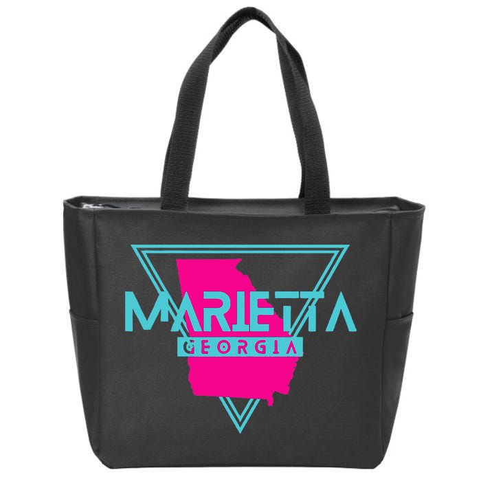Marietta Georgia Souvenir Ga Retro Triangle Zip Tote Bag