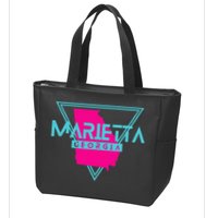Marietta Georgia Souvenir Ga Retro Triangle Zip Tote Bag
