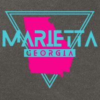Marietta Georgia Souvenir Ga Retro Triangle Cotton Canvas Backpack