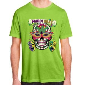 Mardi Gras Skull Cool Gift New Orleans Beads Masks Gift Adult ChromaSoft Performance T-Shirt