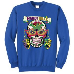 Mardi Gras Skull Cool Gift New Orleans Beads Masks Gift Sweatshirt