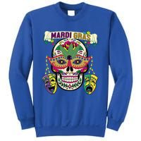 Mardi Gras Skull Cool Gift New Orleans Beads Masks Gift Sweatshirt