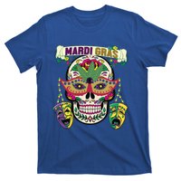 Mardi Gras Skull Cool Gift New Orleans Beads Masks Gift T-Shirt